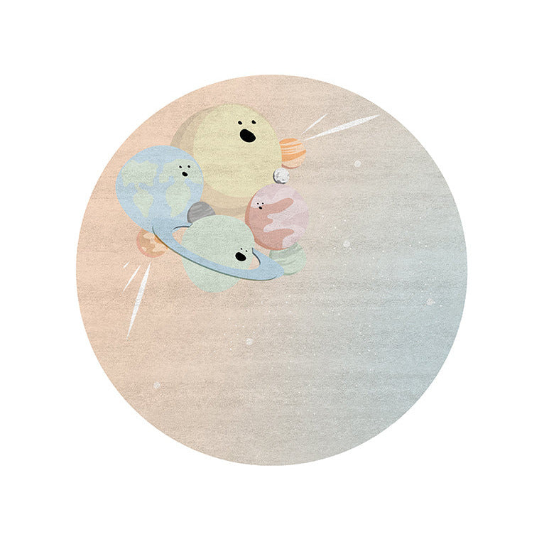 IV Planets Round Rug