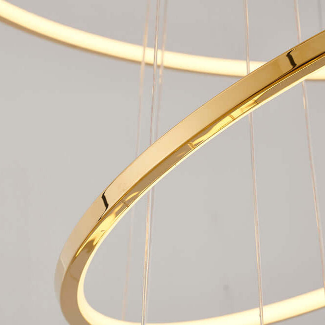 Six Ring Halo Chandelier