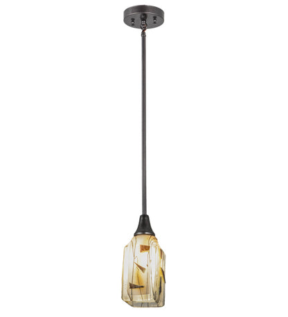 4.5"Sq Metro Fusion Licorice Draped Glass Mini Pendant by Meyda Lighting