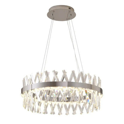 Modern Gold LED Chandelier with Integrated LED & Crystals
by Bethel International