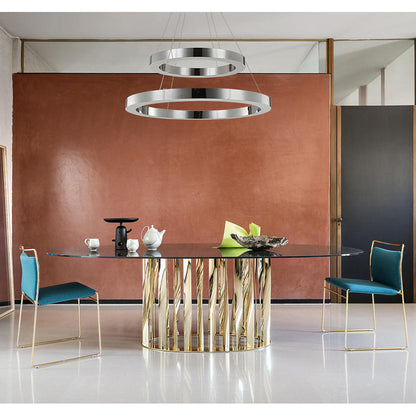 Double Halo LED Chandelier