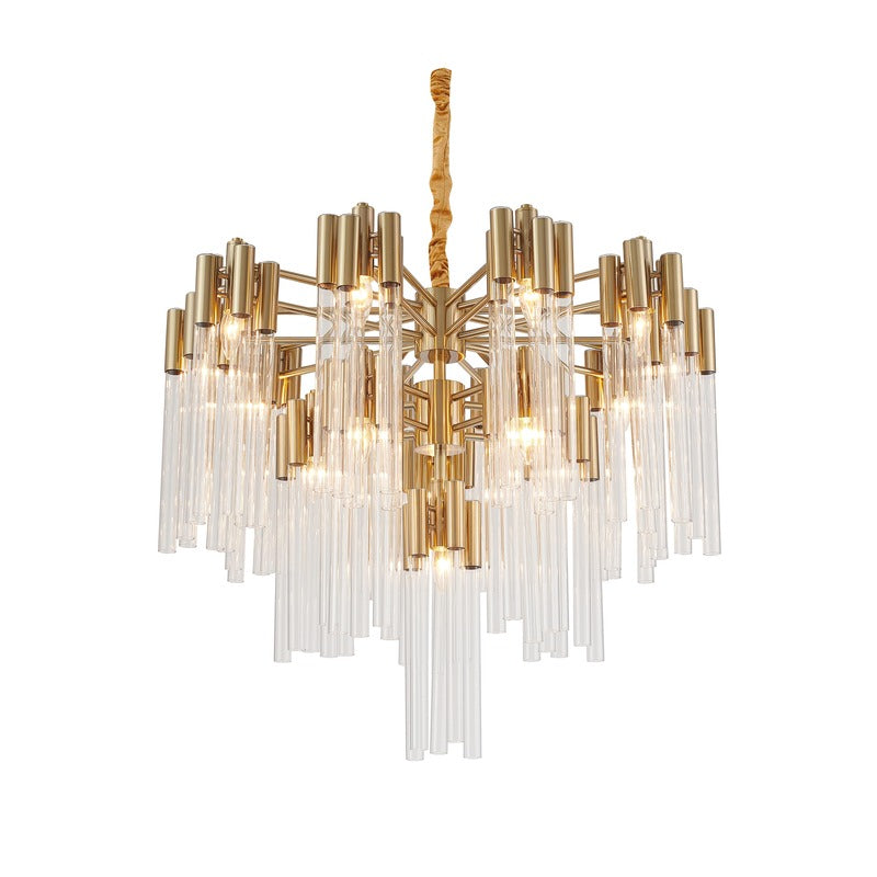 Transitional LED Light Gold Chandelier
