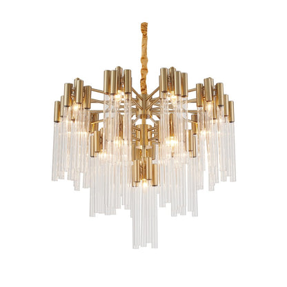 Transitional LED Light Gold Chandelier
