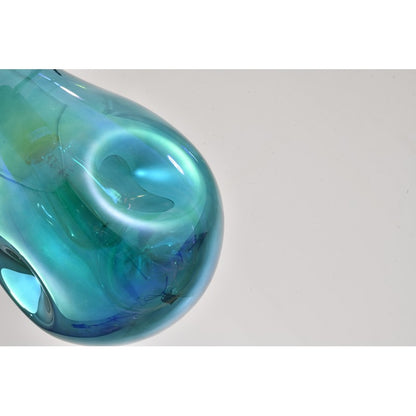 Dented Amber Jar Glass Pendant Light