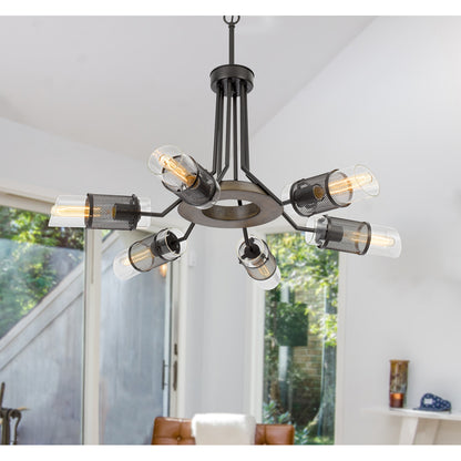 Savona 6-Light Wood & Metal Chandelier