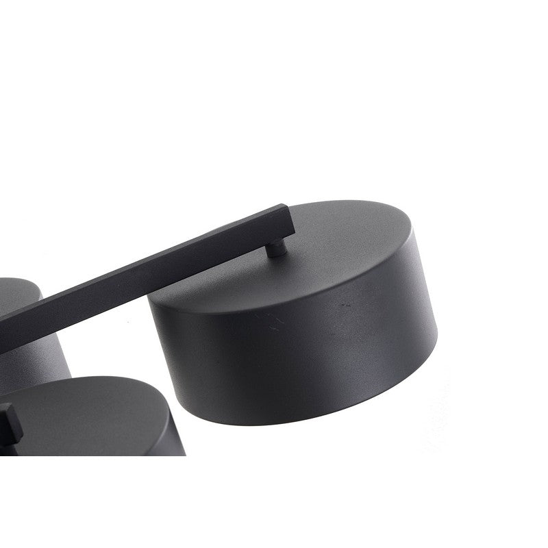 Black/Gold Frame Light Fixture with Black Shades and White Frosted Diffusers