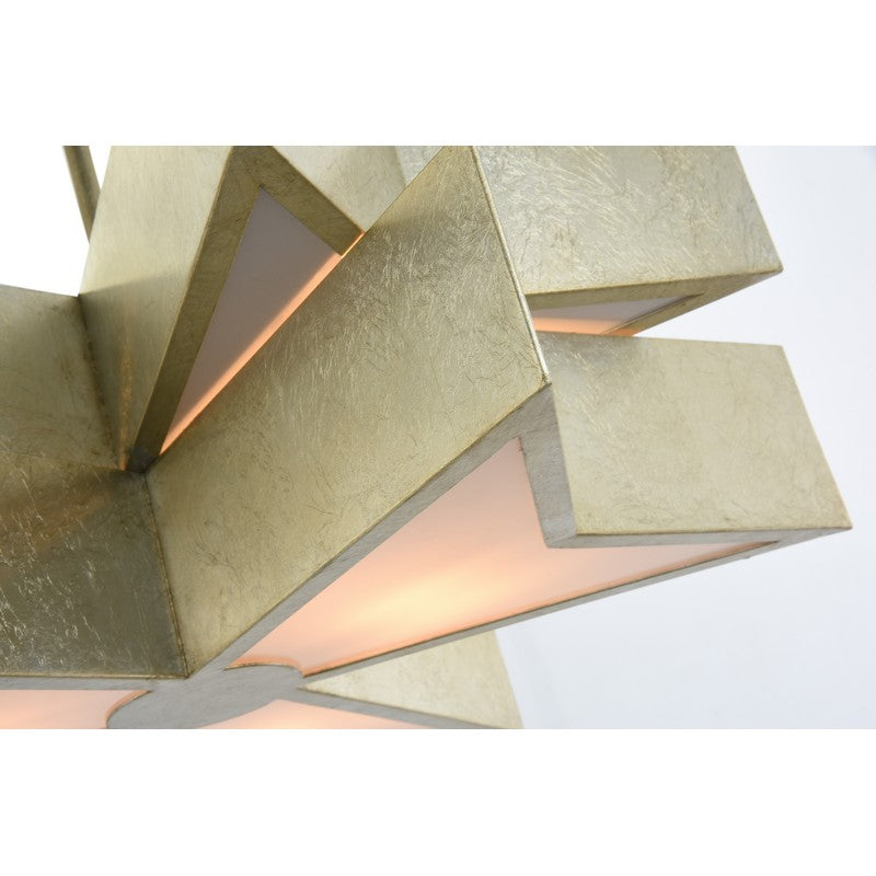 Leaf Star Ceiling Light with White Acrylic Diffuser