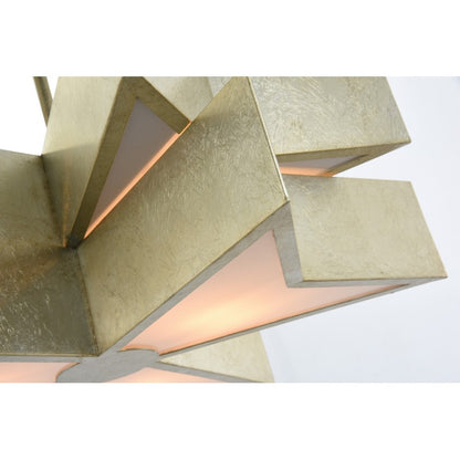 Leaf Star Ceiling Light with White Acrylic Diffuser