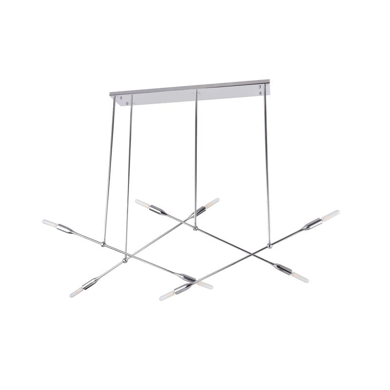 Chrome/Brass Iron Frame Stick Ceiling Fixture