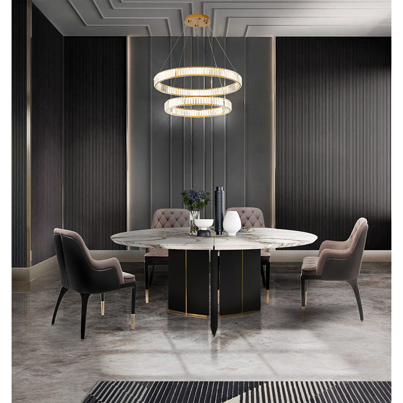 Two Tier Halo Ring Chandelier