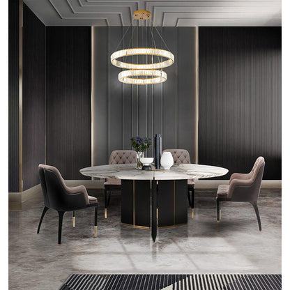 Two Tier Halo Ring Chandelier