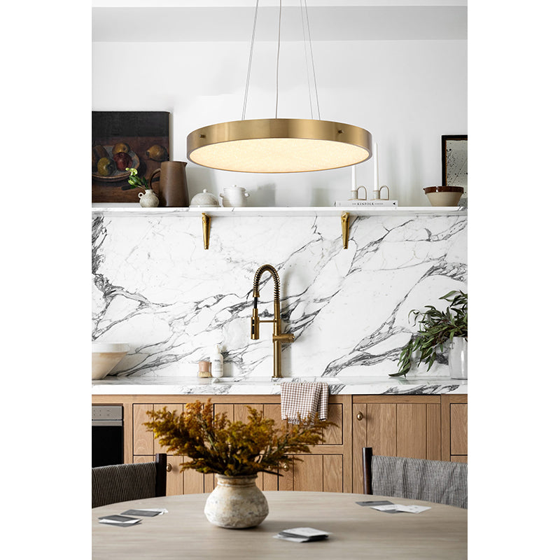 LED Chandelier With A Clear Acrylic Beaded Diffuser