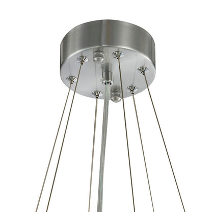 Hairline Chandelier With Clear Hanging Crystals