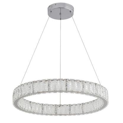Clear Spotted Crystal Halo Ring Chandelier