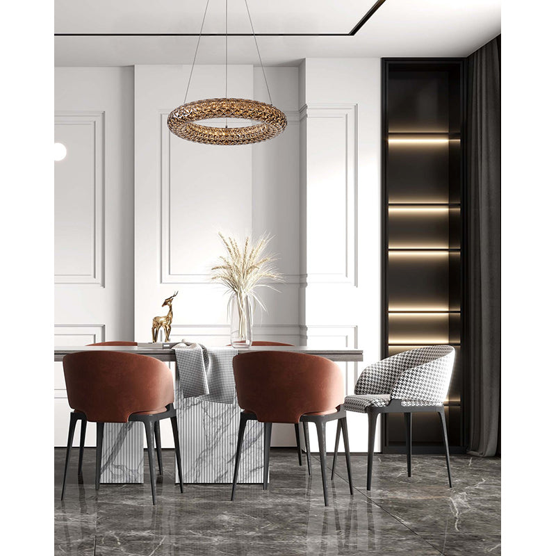 Clear Acrylic Halo Ring Chandelier