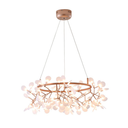 Round LED Leaf Petal Chandelier