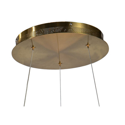 Sand Gold Halo Ring LED Chandelier