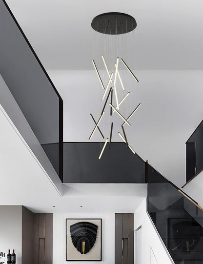 Satin Black LED Chandelier