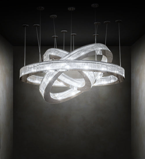 90" Wide Beckam 3 Ring Chandelier