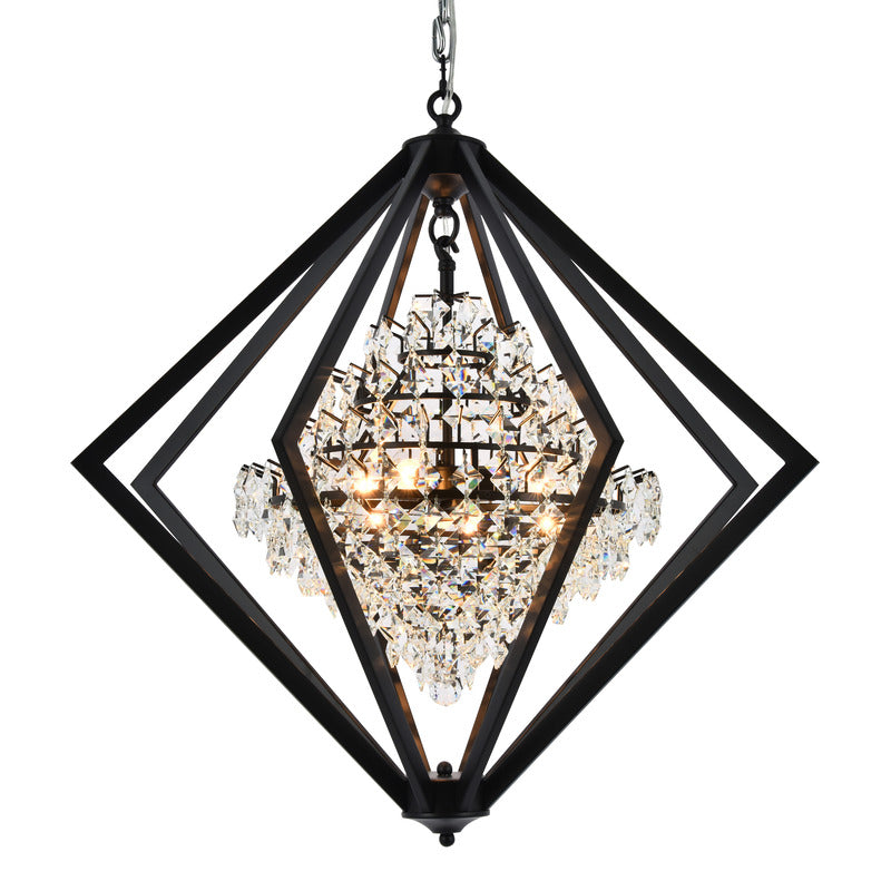 Clear Crystal Bush Chandelier With A Diamond