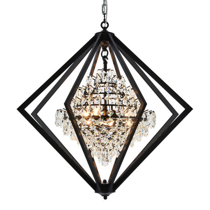 Clear Crystal Bush Chandelier With A Diamond