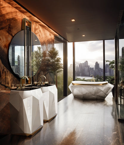 Diamond Marble Bathtub