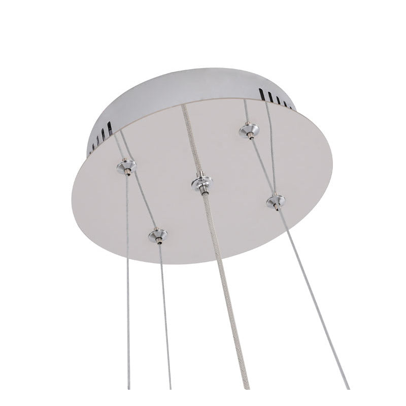 LED Chandelier With A Clear Acrylic Beaded Diffuser