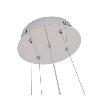 LED Chandelier With A Clear Acrylic Beaded Diffuser