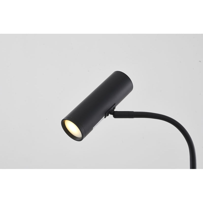 Matte Black Floor Lamp with Concrete Base
