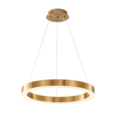 Single Gold Halo LED Chandelier