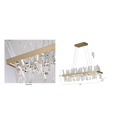 Gold LED Crystal Chandelier