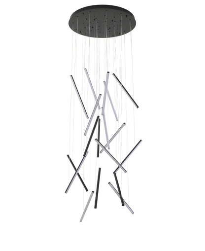 Satin Black LED Chandelier