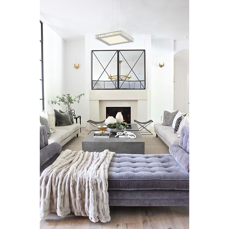 Square Clear Crystal Chandelier