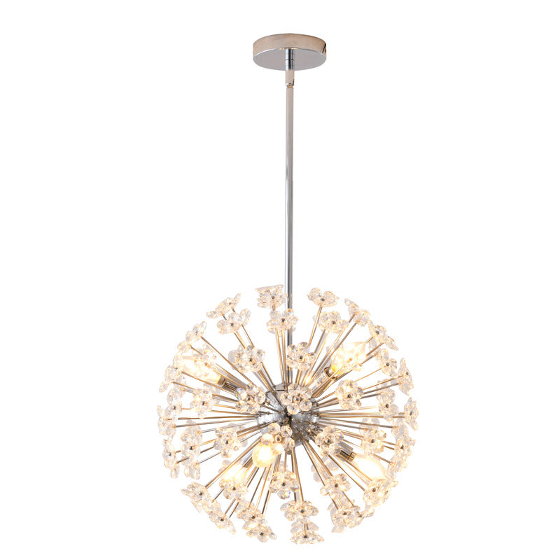 Clear Crystal Sputnik Flower Pendant