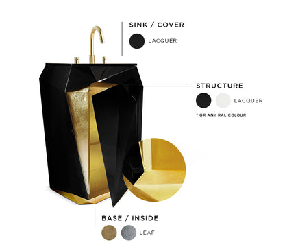 Diamond Pedestal Sink