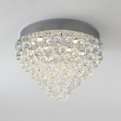 Clear Crystal Semi Flush Mount