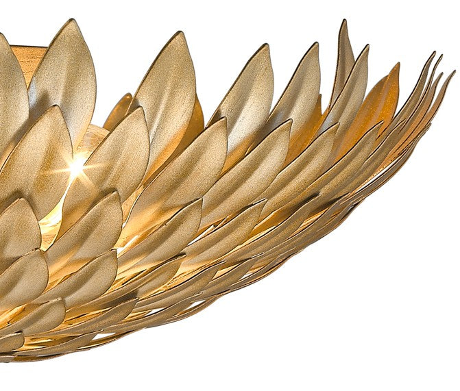 Gold Leaf Petal Flushmount