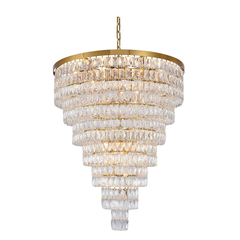 Seven-Tier Chandelier with Crystals