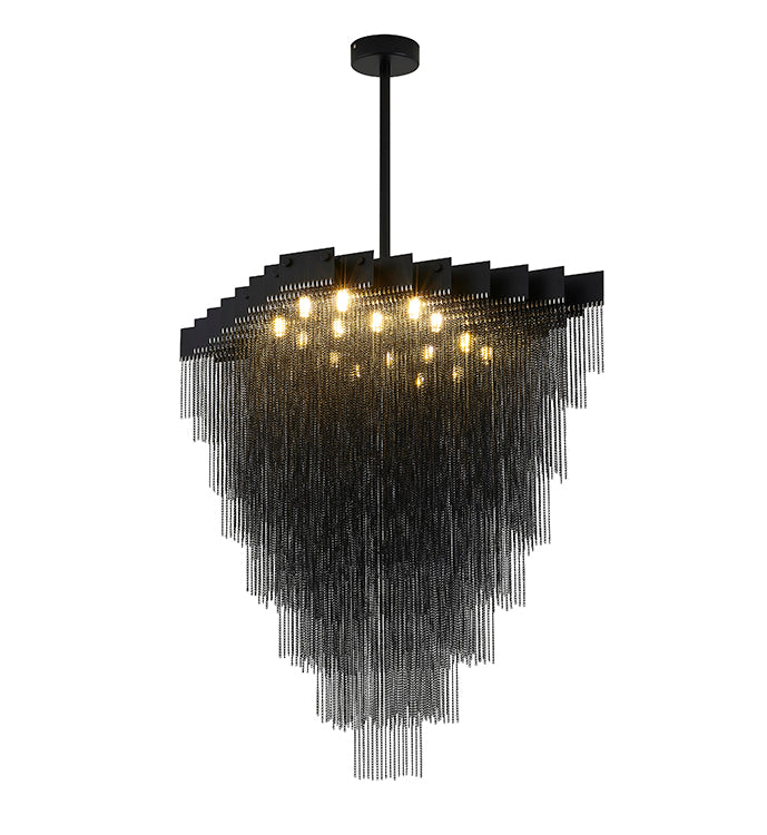 Satin Black Prism Chandelier