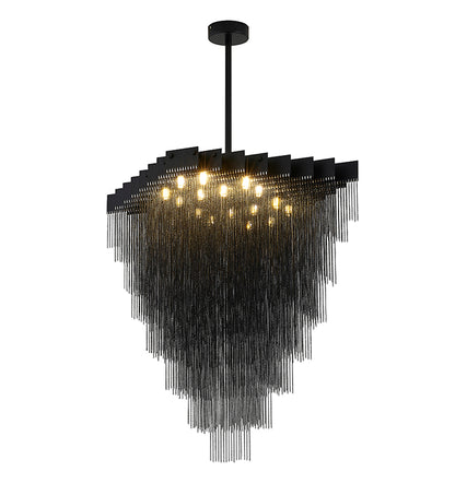 Satin Black Prism Chandelier