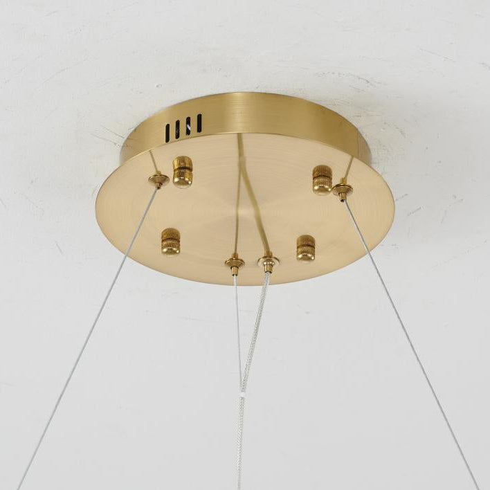 Clear Crystal Halo Chandelier With Chrome/Gold Hardware