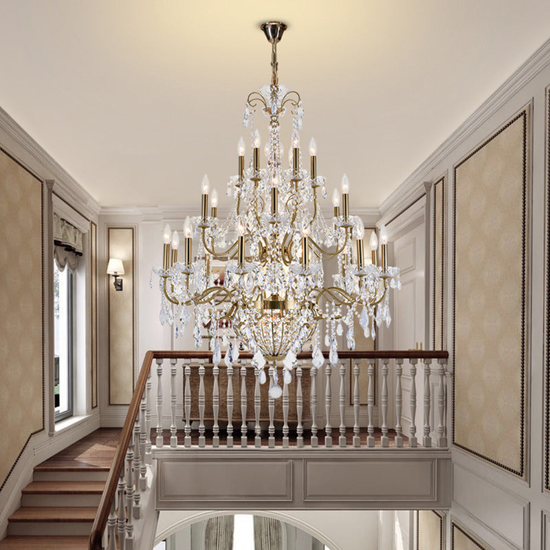 Copper 3-Tier Chandelier