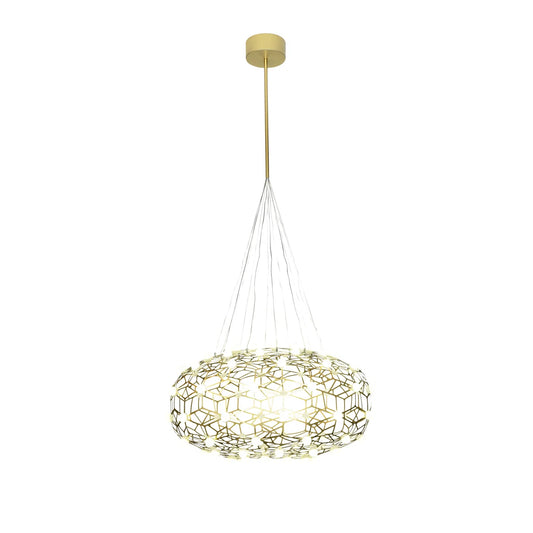 Gold Honeycomb LED Chandelier