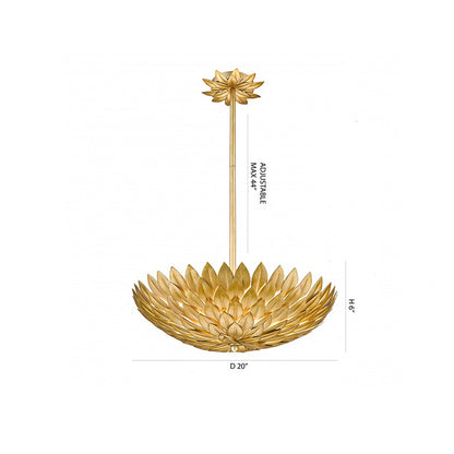 Gold Leaf Frame Chandelier