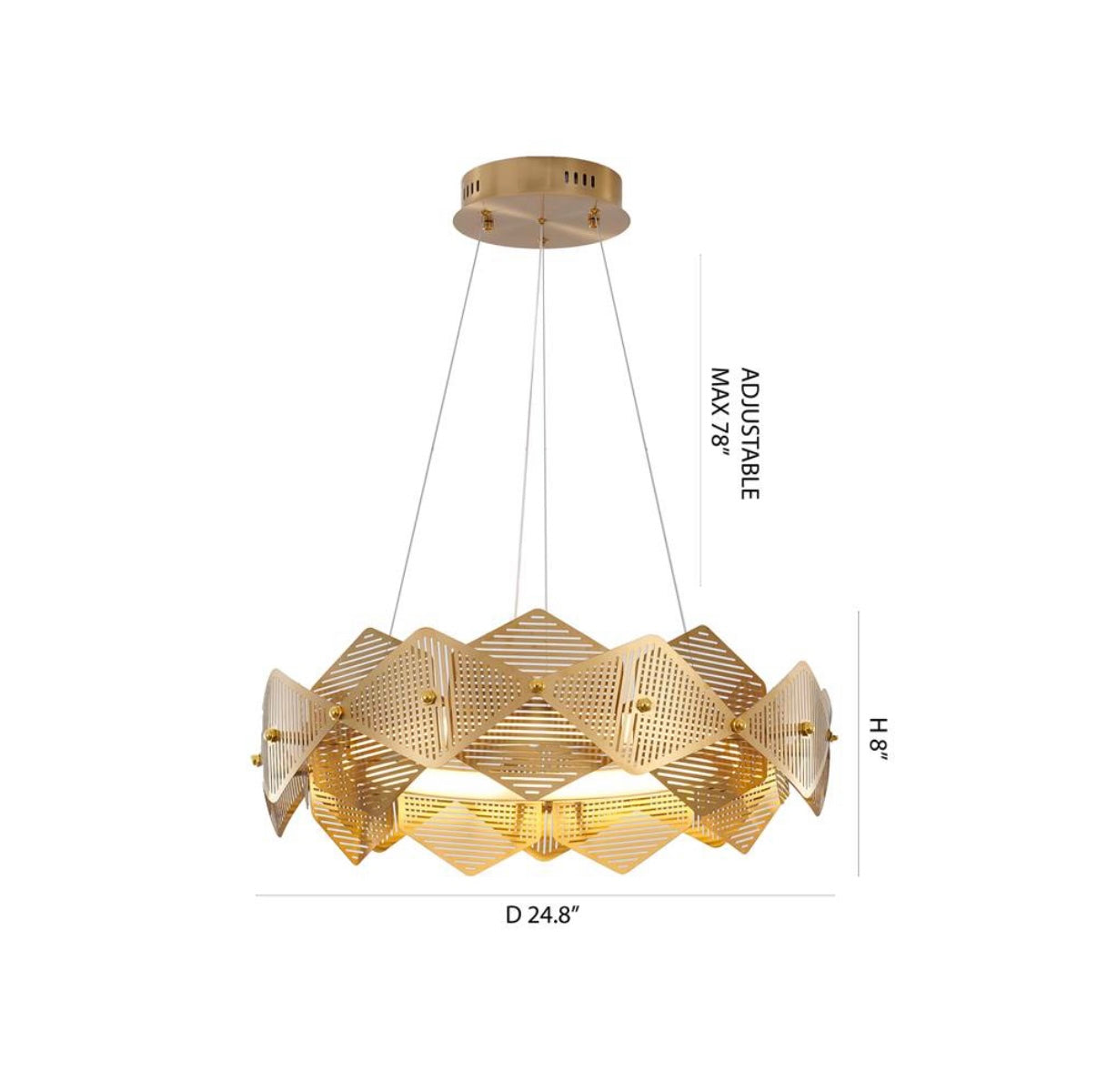 Halo Ring Chandelier with Acrylic Diffuser