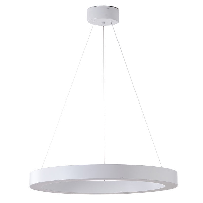 Halo Ring Led Chandelier With A White Acrylic Diffuser