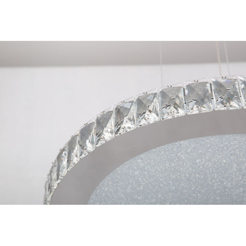Round Clear Crystal LED Chandelier