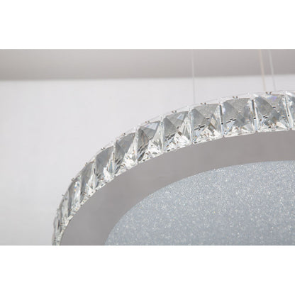 Round Clear Crystal LED Chandelier