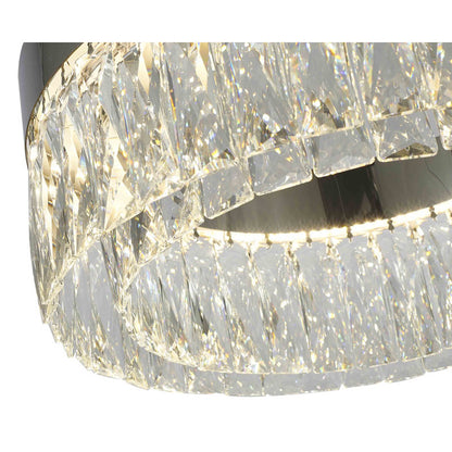 Round Chrome Crystal LED Chandelier