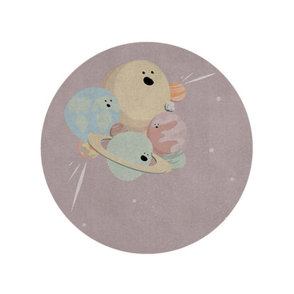 IV Planets Round Rug